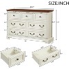 Lyngins Farmhouse 5/7 Drawers Bedroom Dresser,Chest of Drawers with Natural Texture for Dining Room,Living Room,Entryway - 3 of 4
