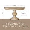 Maven Lane Zola Traditional Round Wooden Dining Table in Antiqued Finish - 2 of 4