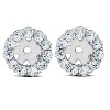 Pompeii3 1 1/2ct Ruby Studs & Diamond Earring Jackets Solid 14K White Gold - 2 of 3