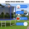 10 FT Trampoline, Toddler Trampoline with Galvanized Steel Ladder, 3 W-shaped Legs, 6 High Safety Enclosure Poles, Heavy Duty Jumping Mat Trampoline - 3 of 4