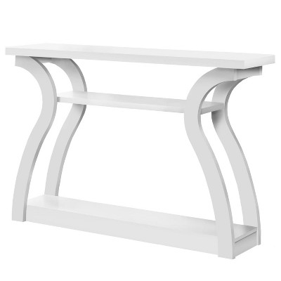 Monarch Specialties Accent Table Console Entryway Narrow Sofa Living Room Bedroom White Laminate Contemporary Modern