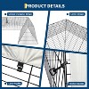 Metal Chicken Coop with Run - Outdoor Portable Chicken Tractor with Waterproof Cover, Predator-Proof Poultry Enclosure for Hens, Ducks, Rabbits - 4 of 4