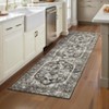 Rug Vintage Rug Soft Bathroom Floor Cover Low Pile Non Slip Retro Distressed Accent Carpet Stain Resistant Foldable Mat - 2 of 4