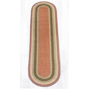 Earth Rugs Olive, Burgundy & Gray Oval Braided Jute Rug – Handcrafted Rustic Farmhouse Accent Rug - 1 of 1