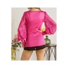 Women's Lace Sleeve Top - ADORA - 2 of 3