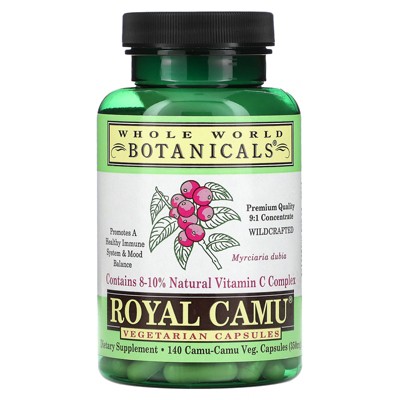 Whole World Botanicals Royal Camu, 350 mg, 140 Veg Capsules
