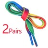 Elerevyo Gender Neutral Colorful Soft Flat Shoe Laces for Sneakers Sports 2 Pairs - 3 of 4