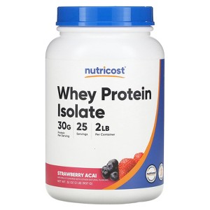 Nutricost Whey Protein Isolate, Strawberry Acai , 2 lb (907 g) - 1 of 2