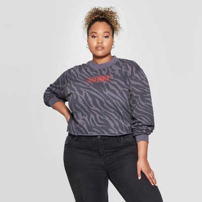 plus size cropped sweatshirt