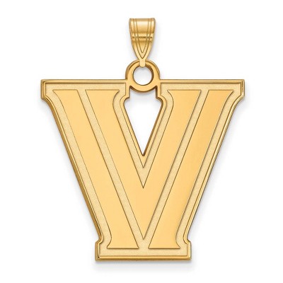 Black Bow Jewelry 14k Yellow Gold Villanova Wildcats NCAA Extra Large Pendant