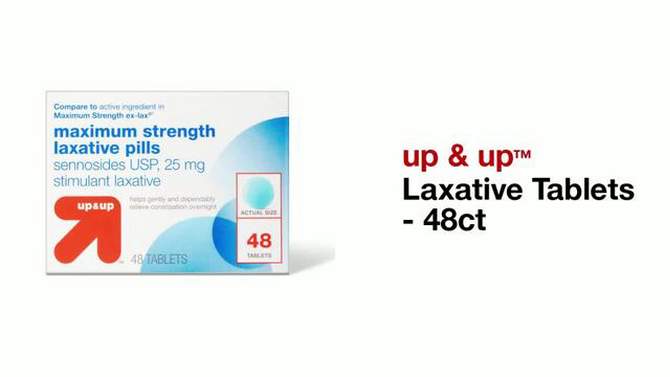 Laxative Tablets - 48ct - up &#38; up&#8482;, 2 of 7, play video