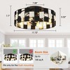 18" Modern Black Flush Mount Smart Ceiling Fan with Light and Remote - 4 of 4
