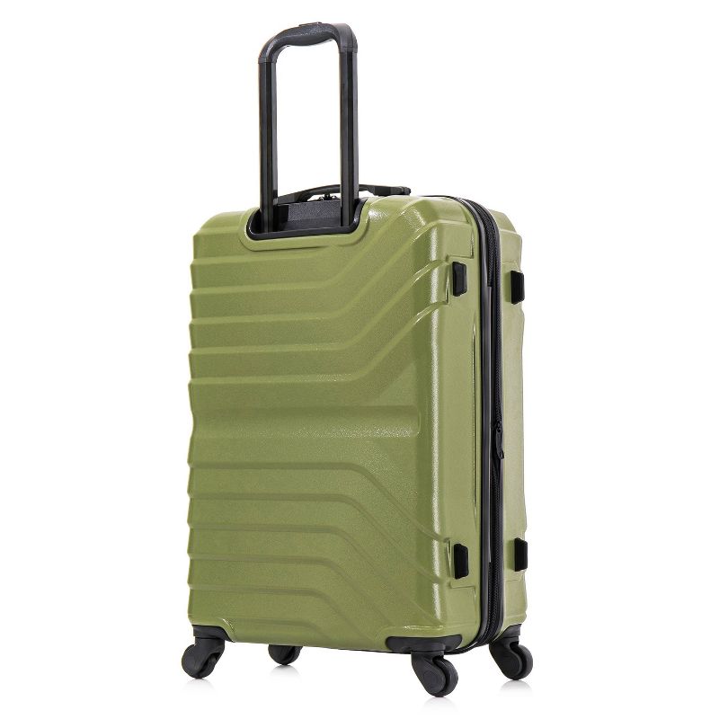 InUSA Aurum Lightweight Hardside Medium Checked Spinner Suitcase - Green, 6 of 19