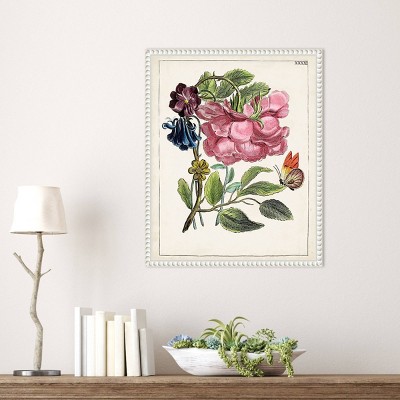 Dutch Florals XII White Framed Canvas Wall Art Print