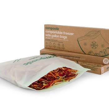 Compostic Compostable Freezer Safe Gallon Bags - 20ct