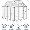 GustoWave Easy To Assemble Walk-In Aluminum Greenhouse In Green. (Upgraded Handle Version) - 2 of 4