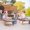 Naysaye Patio End Tables 4Gallon Cooler Table Retractable Lid Built In Bottle Opener for Outdoor Use, Blue, 14.57"*13.39"*22.83" - 4 of 4