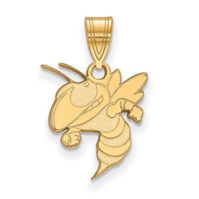 Black Bow Jewelry 14k Yellow Gold Georgia Tech Yellow Jackets NCAA Medium Pendant