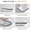 FONTOI 2 Pack Cooling Pillow Queen Size, All-Season Comfort, Perfect for Home, Hotel, Cooling&Smooth Washable Cover, White&Gray, 17.8"*5.9"*26.8" - 4 of 4
