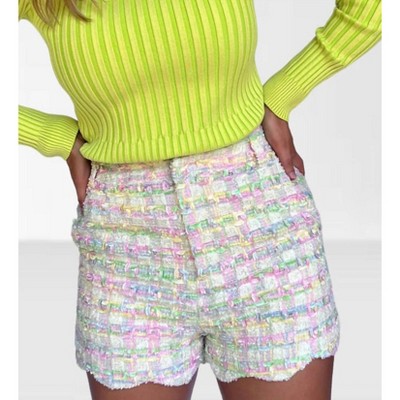 Women's Pastel Tweed Shorts - STORIA