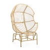 DOMETOUR Palos Outdoor Wicker Glider Chair - Light Brown - 4 of 4