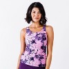 Calypsa Women's Plus Size Maya Tankini Swim Top With Built-in Bra - 4 of 4