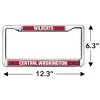 Central Washington Wild Cats Design Full Size Standard License Plate Metal Frame - 4 of 4
