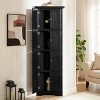 4-Tier 72" Corner Kitchen Pantry Storage Cabinet with 8 Doors Tall Storage Cabinet,Corner Cabinet and Shelves,Home Bookshelf for Bathroom, Living Room - 2 of 4