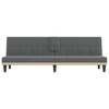 vidaXL Sofa Bed Dark Grey Polyester, Plywood, Foam, Plastic Medium - 3 of 4