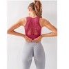 Women's Mesh Ventilated Sports Bra - Seamless Racerback Workout Top with Supportive Compression - 2 of 4