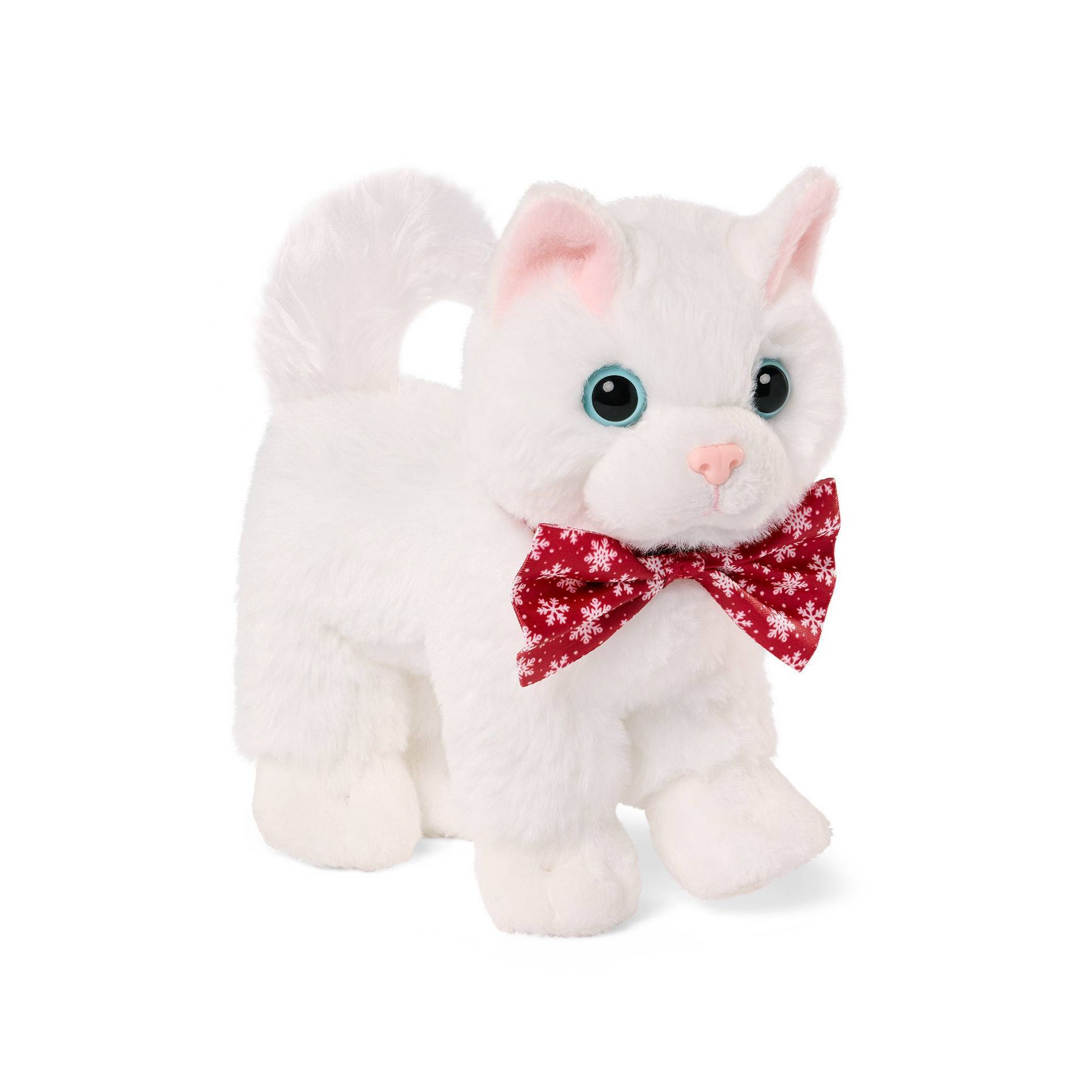 Our Generation Holiday Kitten Snowball Limited-Edition 6" Posable Pet Cat Plushie Stuffed Animal