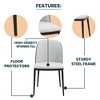 LeisureMod Tule Dining Chair with PU Leather/Velvet/Suede Seat and Black Steel Frame - 4 of 4