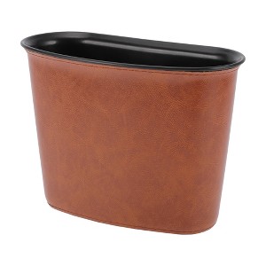 Unique Bargains Car Trash Can Hanging Car Door Faux Leather Plastic Trash Bin 1 Pc - 1 of 4