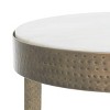 Triss Round Accent Table - ACC4617A - White Marble/Antique Brass - Safavieh - 3 of 4