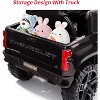 Garvee 12V Kids Ride-On Truck – Electric Silverado Trail Boss with Remote Control, MP3/Bluetooth, LED Lights & Suspension - 3 of 4