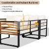 Whisen 4-Piece Metal & Wood Patio Set: L-Shaped Sectional with Cushions & Table - 4 of 4