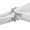 Saro Lifestyle Coral Napkin Ring, Silver (Set of 4) - 4 of 4