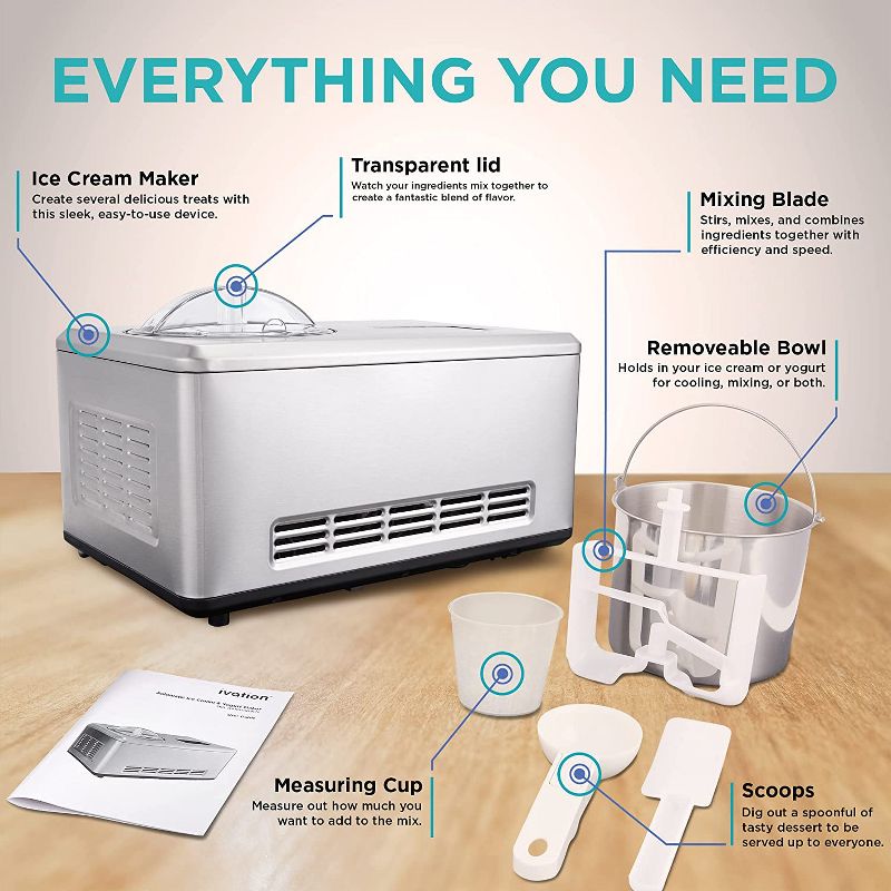 Ivation Automatic Soft Serve Ice Cream & Frozen Yogurt Maker Machine, 5 of 10