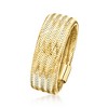 Ross-Simons Italian 10kt Yellow Gold Mesh Stretch Ring. Large (9-10) - 3 of 4