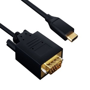 SANOXY Cables and Adapters; 3ft USB 3.1 Type C Male to VGA (1920x1200@60Hz) Male Cable, Black - 1 of 4