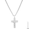 Steeltime 24" Men's stainless steel St. Benedict crucifix pendant - 3 of 4
