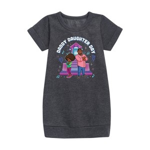 - Karma's World - Daddy Daughter Day Graphic Short Sleeve Fleece Dress - 1 of 3