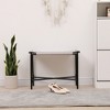 ACEPANO Boho Metal Rectangular Ottomans with Armless For Entryway, Living Room, Bedroom & Office-Gray - 2 of 4
