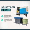 Heavy Duty Garage Shelf Wall Mount 1ftx 2ft Black Storage Shelves Holds 200 lbs Tools Bins Equipment Organization - 4 of 4