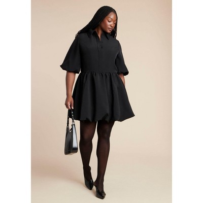 ELOQUII Collared Mini Dress