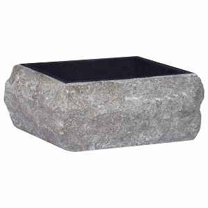 VidaXL Sink Black 11.8"x11.8"x5.1" Marble - 1 of 4