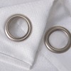 Lido Matte Embossed Blackout Grommet Curtain 38" x 95" White by Rt Designers Collection - 3 of 4