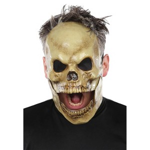 Seasonal Visions Mens Jabber Jaw Bonehead Costume Mask - 10 in x 9 in x 9 in - Beige - 1 of 1