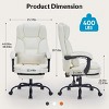 Executive Office Chair Modern with Footrest and Lumbar Support for Home Office 22in Wide Seat - 3irtyhousy - 4 of 4