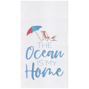 C&F Home Ocean Is My Home Embroidered Cotton Flour Sack Kitchen Towel - 1 of 3